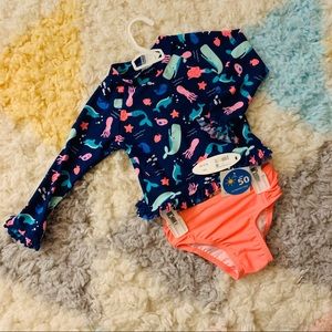 (SOLD) NWT 18M Wave zone two-piece swimsuit